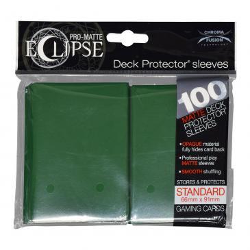 PRO-Matte Eclipse Forest Green Standard Deck Protector sleeve 100ct | Arkham Games and Comics