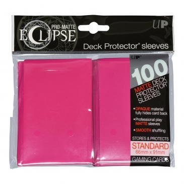PRO-Matte Eclipse Hot Pink Standard Deck Protector sleeve 100ct | Arkham Games and Comics