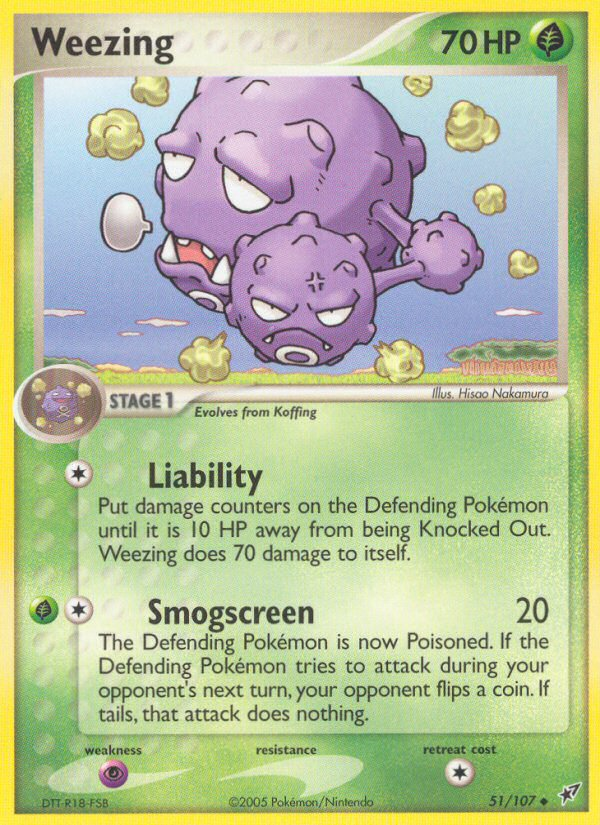 Weezing (51/107) [EX: Deoxys] | Arkham Games and Comics