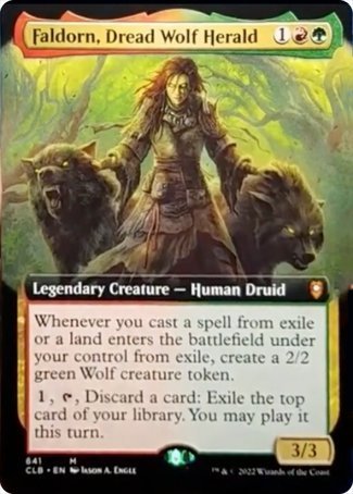 Faldorn, Dread Wolf Herald (Extended Art) [Commander Legends: Battle for Baldur's Gate] | Arkham Games and Comics