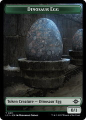 Dinosaur Egg // Dinosaur (0010) Double-Sided Token [The Lost Caverns of Ixalan Tokens] | Arkham Games and Comics