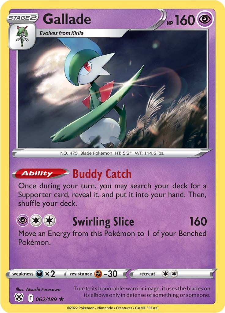 Gallade (062/189) [Sword & Shield: Astral Radiance] | Arkham Games and Comics