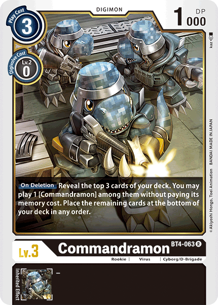 Commandramon [BT4-063] [Great Legend] | Arkham Games and Comics