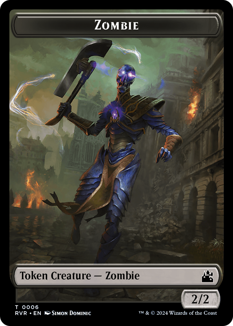 Zombie Token [Ravnica Remastered Tokens] | Arkham Games and Comics