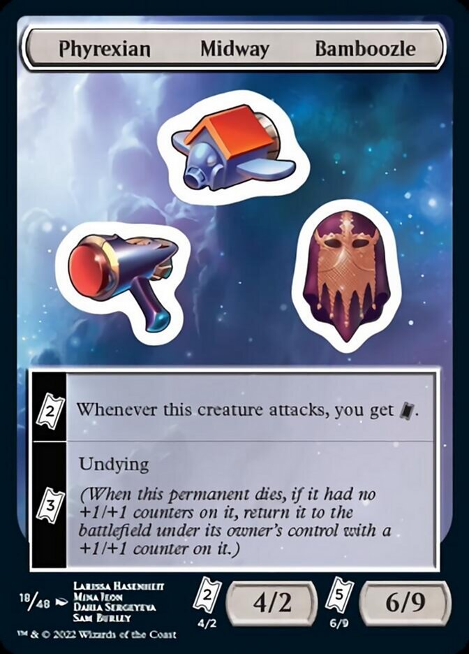 Phyrexian Midway Bamboozle [Unfinity Stickers] | Arkham Games and Comics