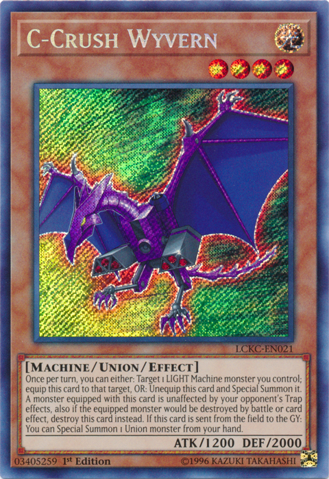 C-Crush Wyvern [LCKC-EN021] Secret Rare | Arkham Games and Comics