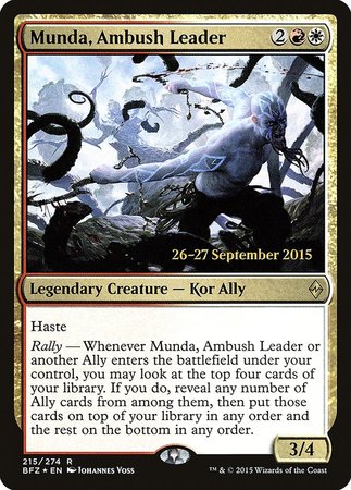 Munda, Ambush Leader [Battle for Zendikar Promos] | Arkham Games and Comics