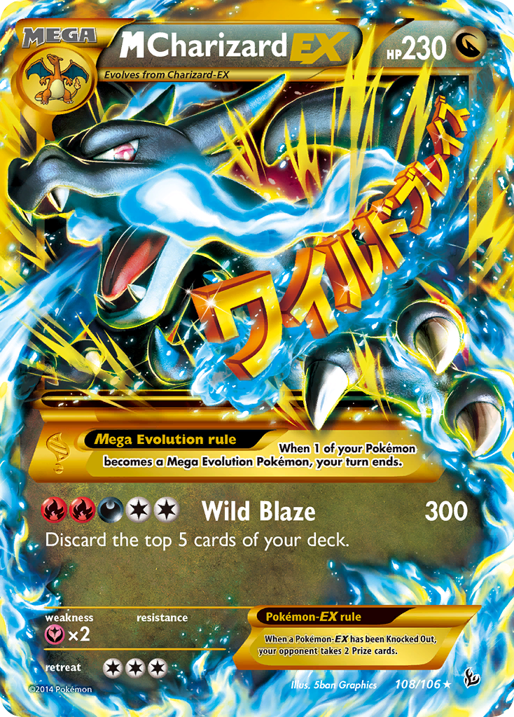 M Charizard EX (108/106) [XY: Flashfire] | Arkham Games and Comics