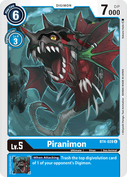 Piranimon [BT4-028] [Great Legend] | Arkham Games and Comics