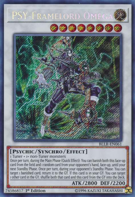 PSY-Framelord Omega [BLLR-EN061] Secret Rare | Arkham Games and Comics