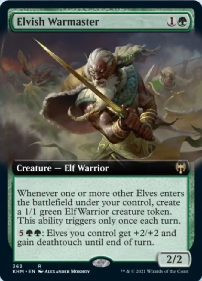 Elvish Warmaster (Extended Art) [Kaldheim] | Arkham Games and Comics