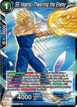 SS Vegeta, Thwarting the Enemy (BT14-043) [Cross Spirits] | Arkham Games and Comics