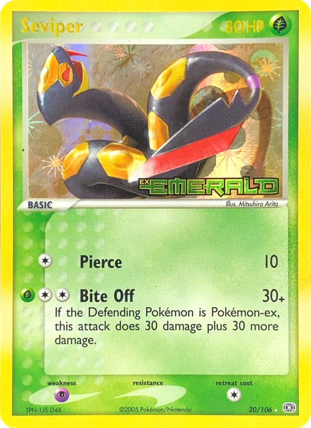 Seviper (20/106) (Stamped) [EX: Emerald] | Arkham Games and Comics