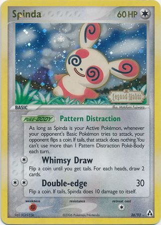 Spinda (26/92) (Stamped) [EX: Legend Maker] | Arkham Games and Comics