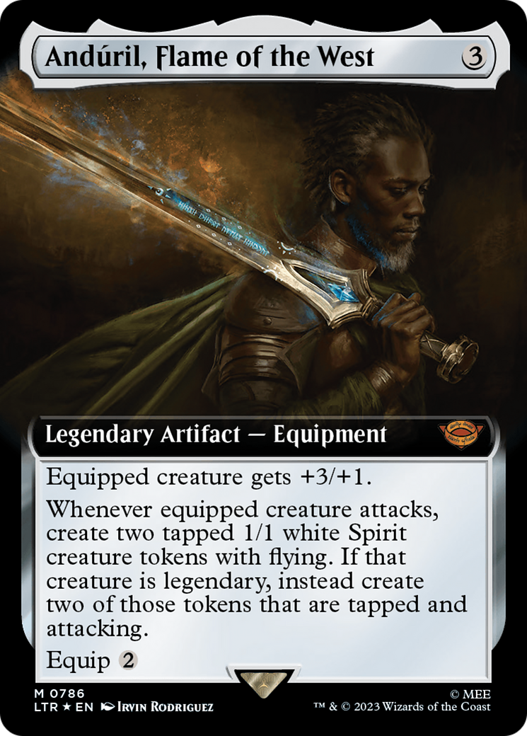Anduril, Flame of the West (Extended Art) (Surge Foil) [The Lord of the Rings: Tales of Middle-Earth] | Arkham Games and Comics