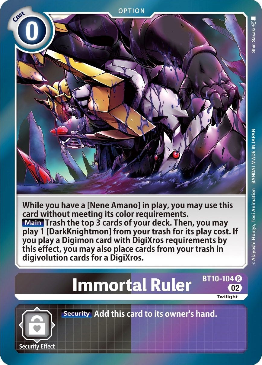 Immortal Ruler [BT10-104] [Xros Encounter] | Arkham Games and Comics