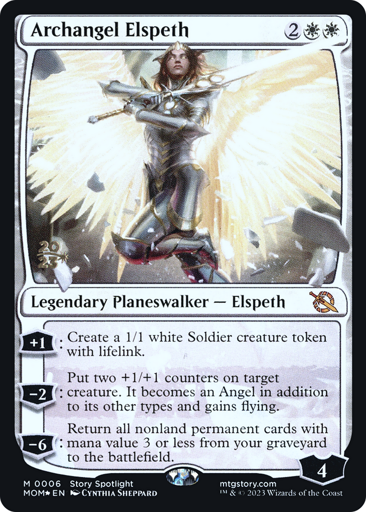 Archangel Elspeth [March of the Machine Prerelease Promos] | Arkham Games and Comics