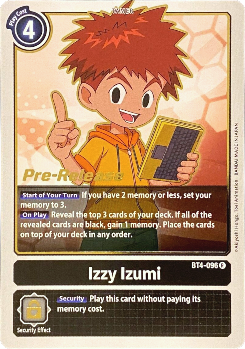 Izzy Izumi [BT4-096] [Great Legend Pre-Release Promos] | Arkham Games and Comics