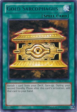 Gold Sarcophagus (Blue) [DL18-EN011] Rare | Arkham Games and Comics