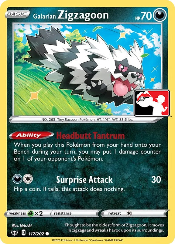 Galarian Zigzagoon (117/202) [Prize Pack Series One] | Arkham Games and Comics