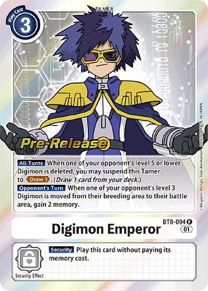 Digimon Emperor [BT8-094] [New Awakening Pre-Release Promos] | Arkham Games and Comics