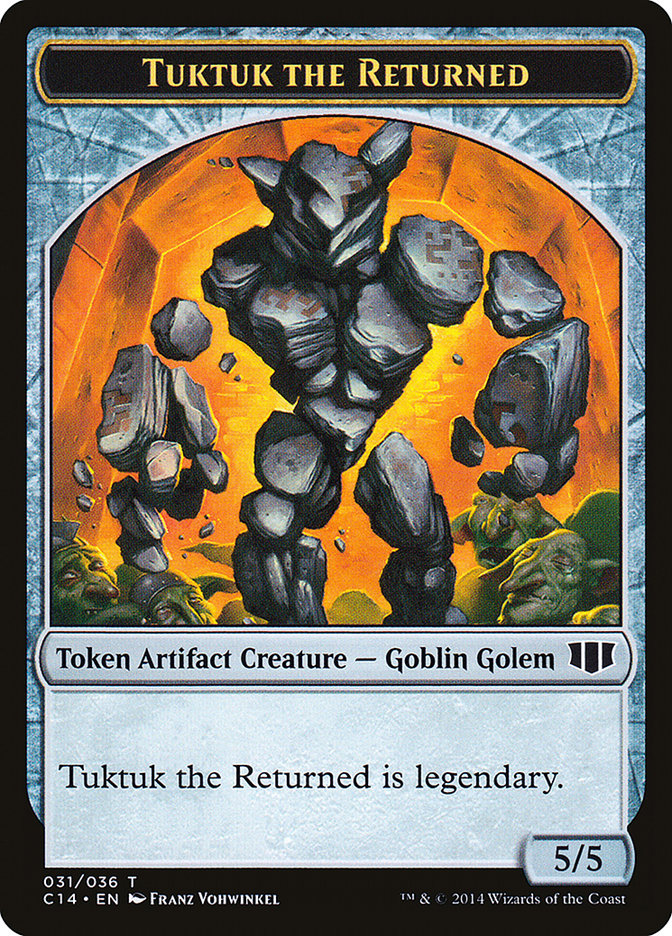 Daretti, Scrap Savant Emblem // Tuktuk the Returned Double-sided Token [Commander 2014 Tokens] | Arkham Games and Comics