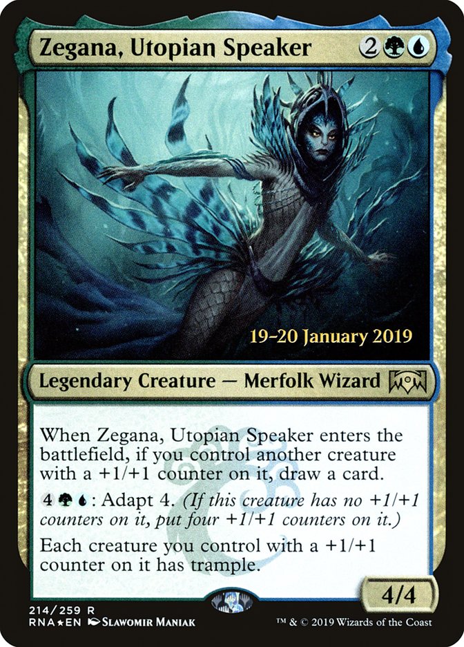 Zegana, Utopian Speaker [Ravnica Allegiance Prerelease Promos] | Arkham Games and Comics