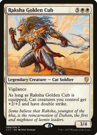 Raksha Golden Cub [Commander 2017] | Arkham Games and Comics