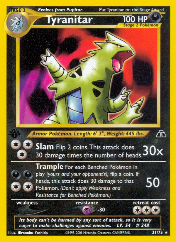 Tyranitar (31/75) [Neo Discovery 1st Edition] | Arkham Games and Comics