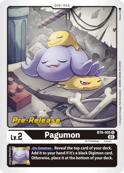 Pagumon [BT6-005] [Double Diamond Pre-Release Cards] | Arkham Games and Comics