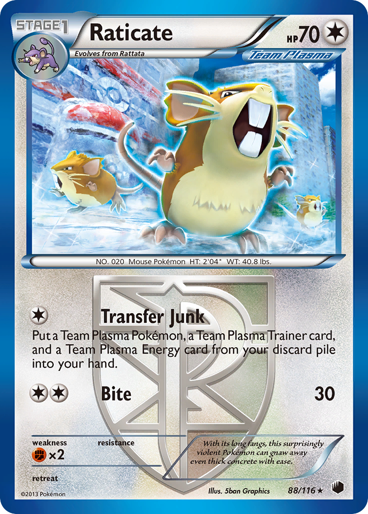 Raticate (88/116) [Black & White: Plasma Freeze] | Arkham Games and Comics