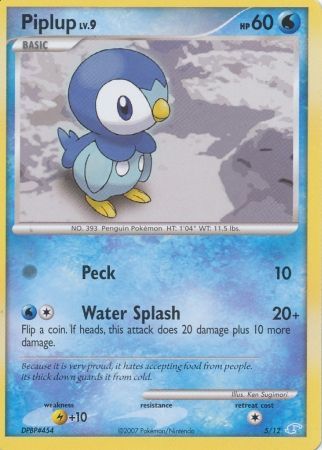 Piplup (5/12) [Diamond & Pearl: Trainer Kit - Manaphy] | Arkham Games and Comics