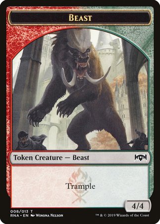 Beast Token [Ravnica Allegiance Tokens] | Arkham Games and Comics