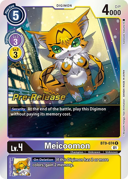 Meicoomon [BT9-074] [X Record Pre-Release Promos] | Arkham Games and Comics