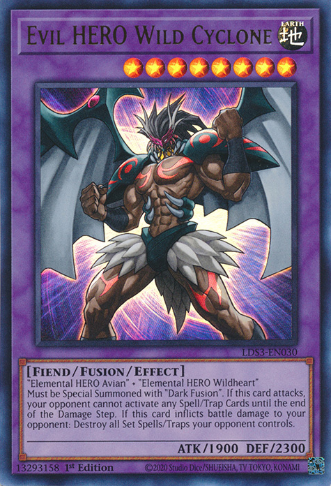 Evil HERO Wild Cyclone [LDS3-EN030] Ultra Rare | Arkham Games and Comics