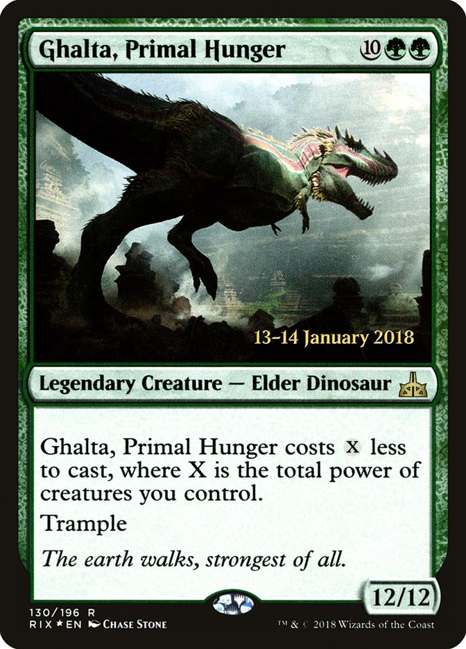 Ghalta, Primal Hunger [Rivals of Ixalan Prerelease Promos] | Arkham Games and Comics