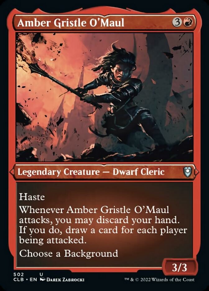 Amber Gristle O'Maul (Foil Etched) [Commander Legends: Battle for Baldur's Gate] | Arkham Games and Comics