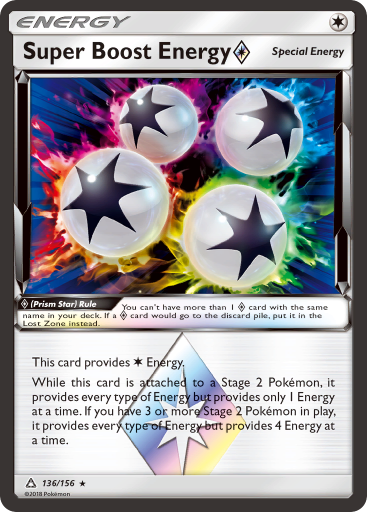 Super Boost Energy (136/156) (Prism Star) [Sun & Moon: Ultra Prism] | Arkham Games and Comics