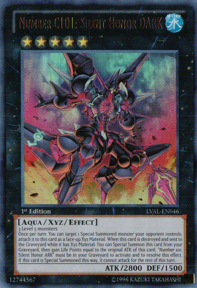 Number C101: Silent Honor DARK [LVAL-EN046] Ultra Rare | Arkham Games and Comics