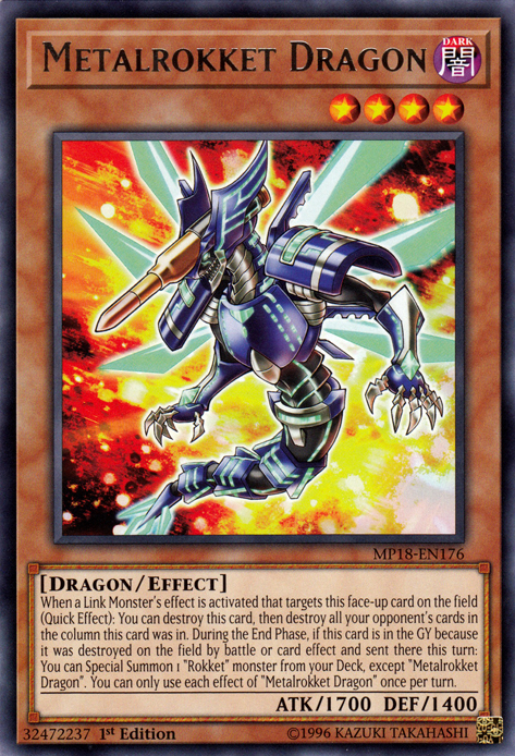 Metalrokket Dragon [MP18-EN176] Rare | Arkham Games and Comics