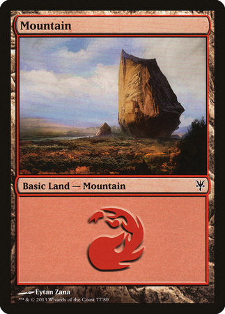Mountain (77) [Duel Decks: Sorin vs. Tibalt] | Arkham Games and Comics