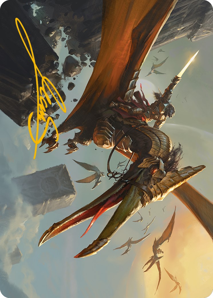 Skyhunter Strike Force Art Card (Gold-Stamped Signature) [Phyrexia: All Will Be One Art Series] | Arkham Games and Comics