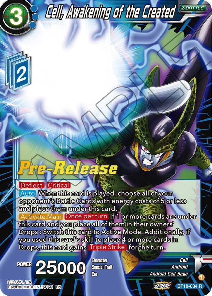 Cell, Awakening of the Created (BT18-034) [Dawn of the Z-Legends Prerelease Promos] | Arkham Games and Comics
