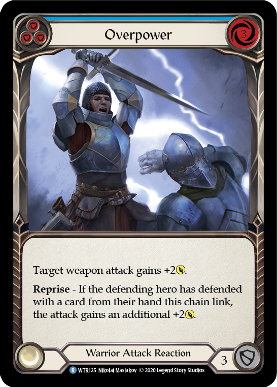 Overpower (Blue) [U-WTR125] (Welcome to Rathe Unlimited)  Unlimited Rainbow Foil | Arkham Games and Comics