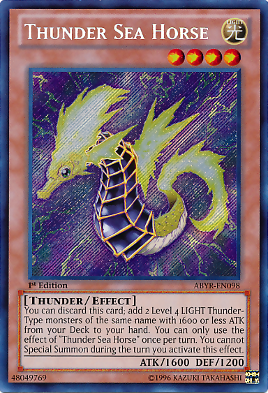 Thunder Sea Horse [ABYR-EN098] Secret Rare | Arkham Games and Comics