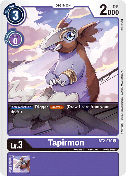 Tapirmon [BT2-070] [Release Special Booster Ver.1.0] | Arkham Games and Comics