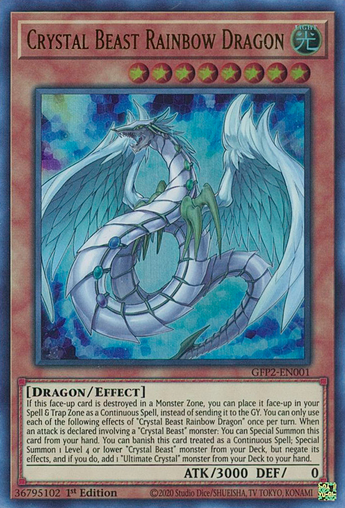 Crystal Beast Rainbow Dragon [GFP2-EN001] Ultra Rare | Arkham Games and Comics