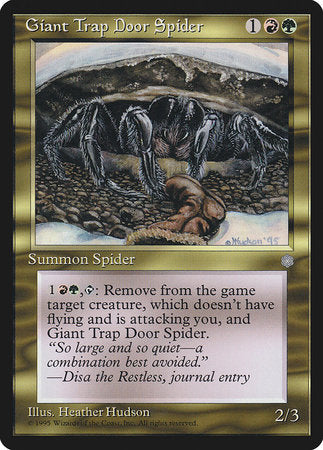 Giant Trap Door Spider [Ice Age] | Arkham Games and Comics