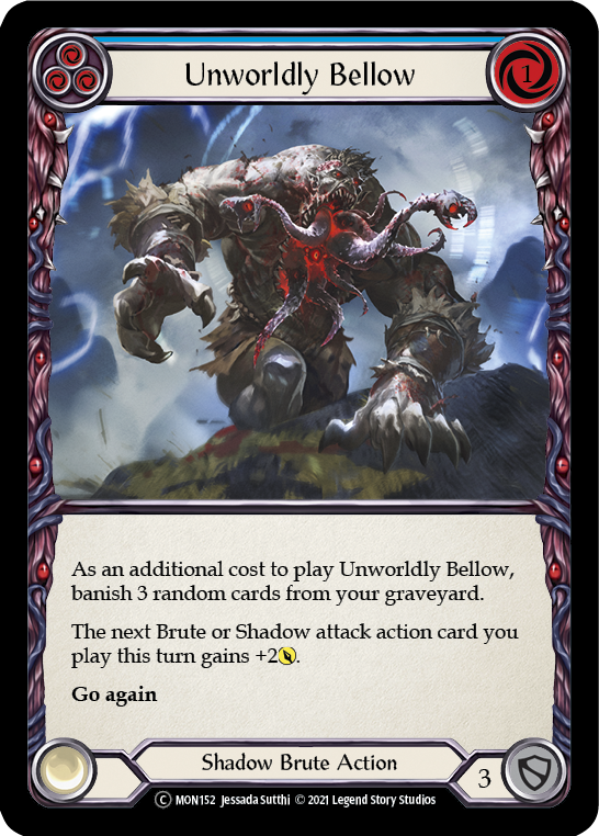 Unworldly Bellow (Blue) [U-MON152-RF] (Monarch Unlimited)  Unlimited Rainbow Foil | Arkham Games and Comics