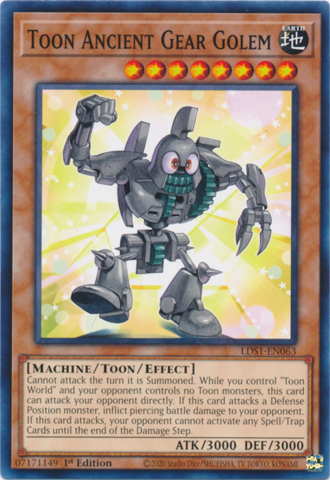 Toon Ancient Gear Golem [LDS1-EN063] Common | Arkham Games and Comics